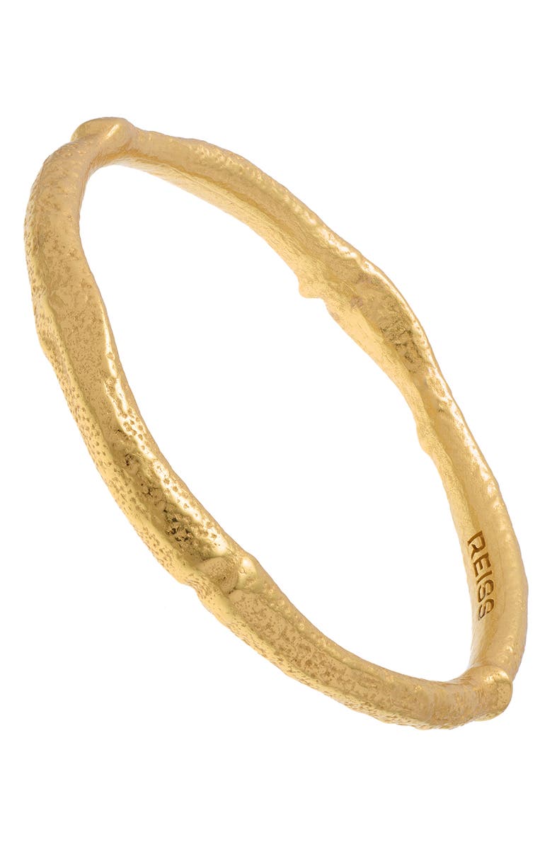 Reiss Monisha Molten Bangle, Alternate, color, Gold Tone