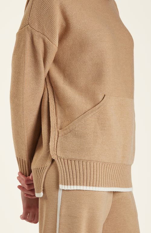 Oyun Merino Cozy Tunic Sweatshirt In Camel