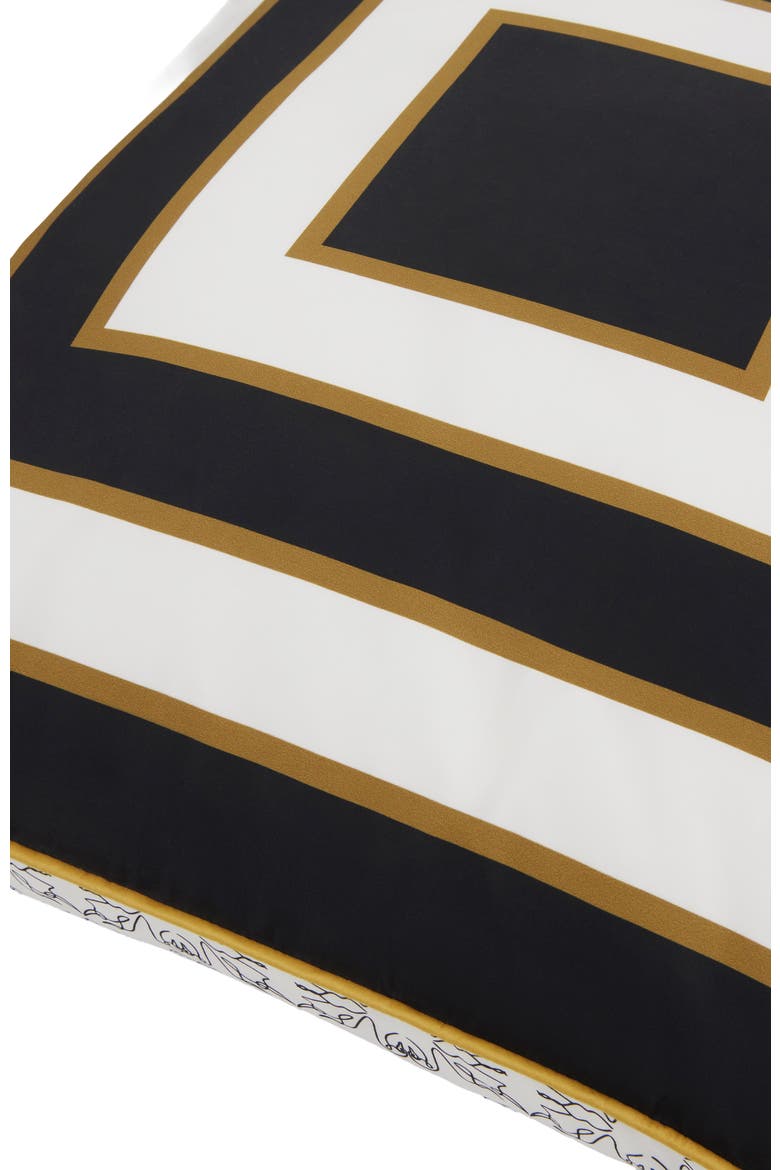 Swn  Monogram Reversible Euro Sham, Alternate, color, Black & White