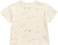 QUINCY MAE Kids' Farm Print Boxy Organic Cotton T-Shirt