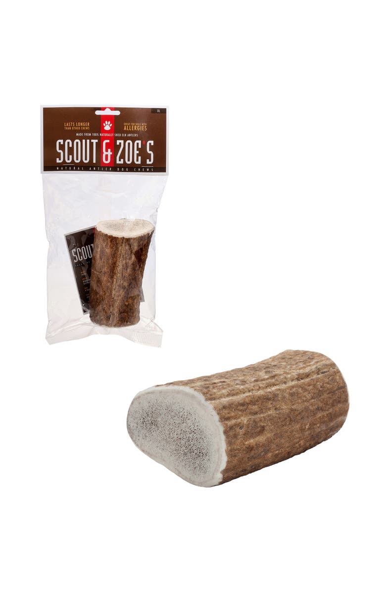 Scout & Zoe's Elk Antler, Xlarge, Dog Chew, 50lb+ Breeds & Heavy Chewers, Alternate, color, Multicolored