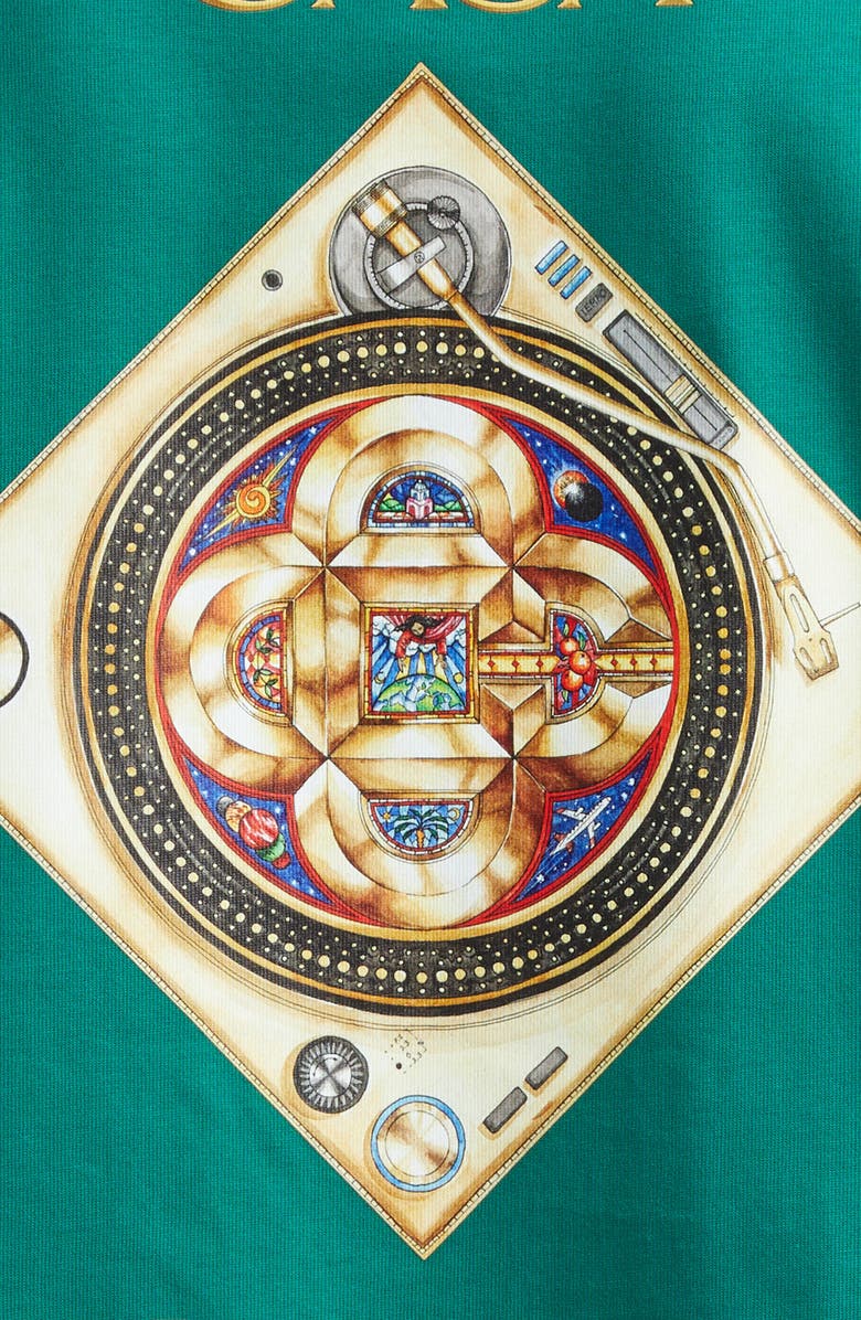 Casablanca Plafond Orne de Musique Graphic T-Shirt, Alternate, color, Evergreen Jersey