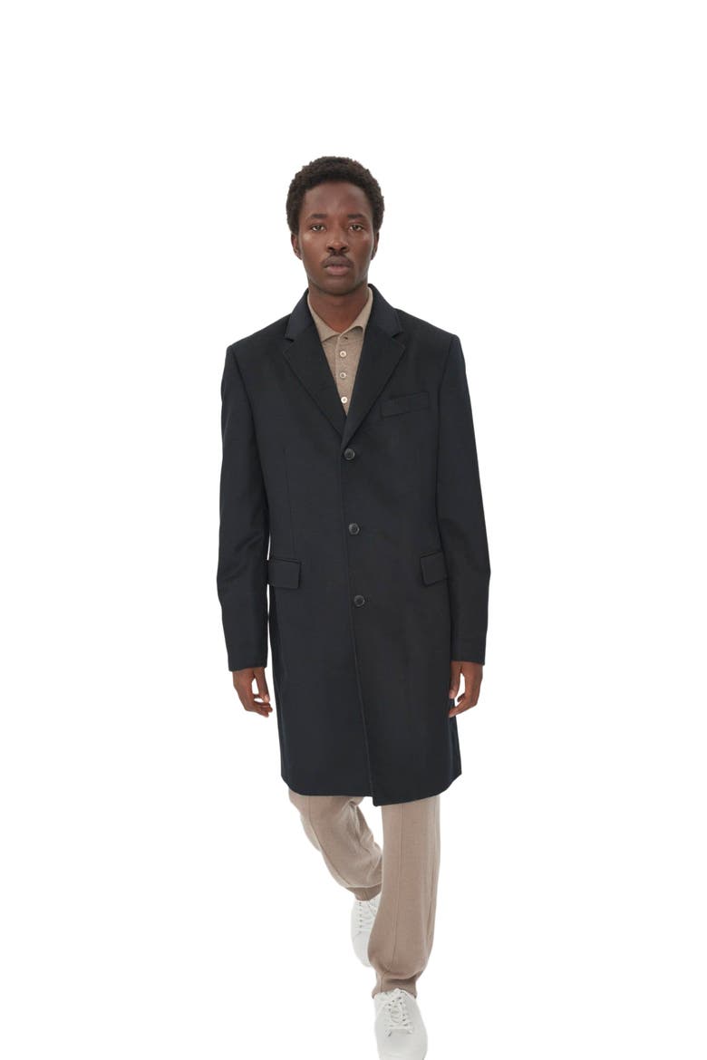 Classic Single Breasted Coat, Main, color, black