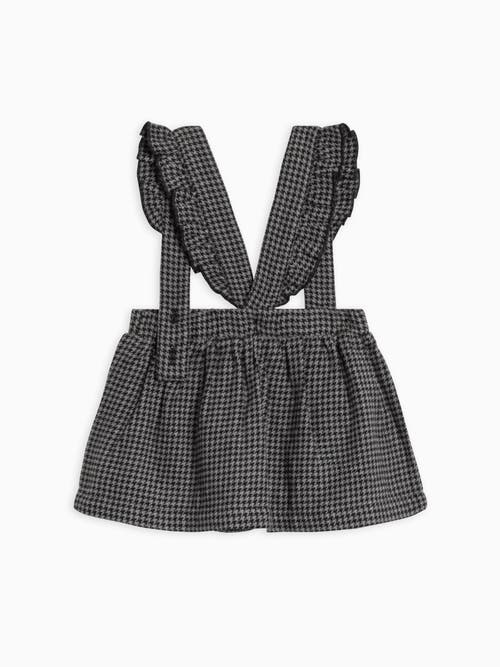 Kendi Ammie Organic Flannel Skirt With Ruffle Suspenders In Multi