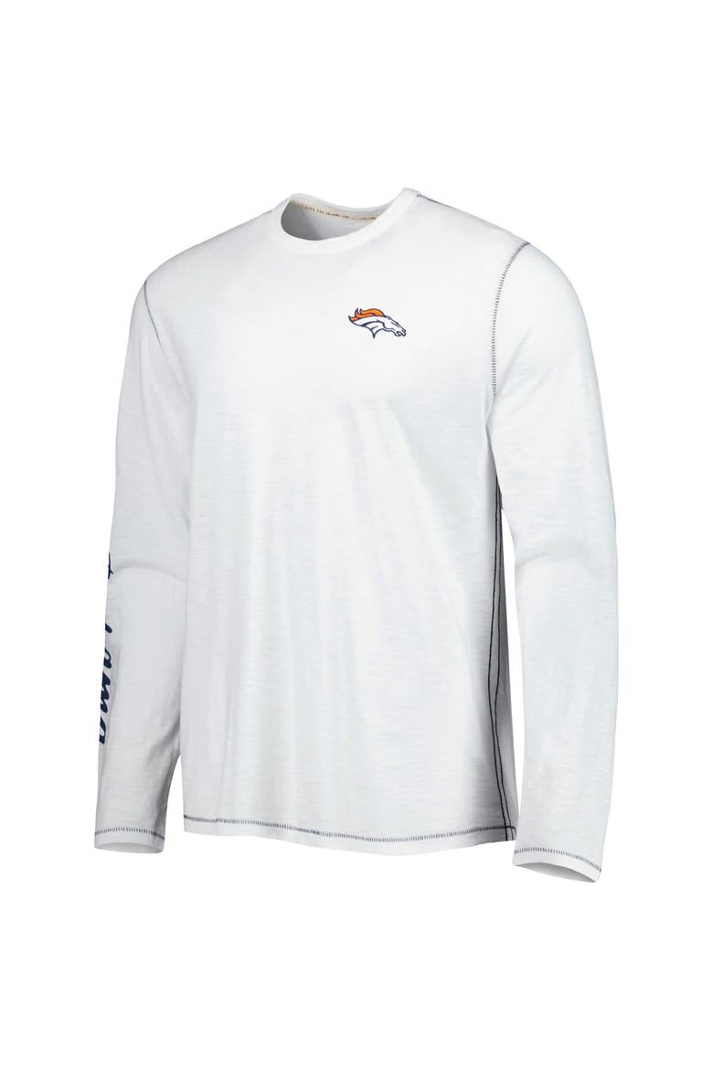 Men's Tommy Bahama White Denver Broncos Laces Out Billboard Long Sleeve T-Shirt, Alternate, color, White