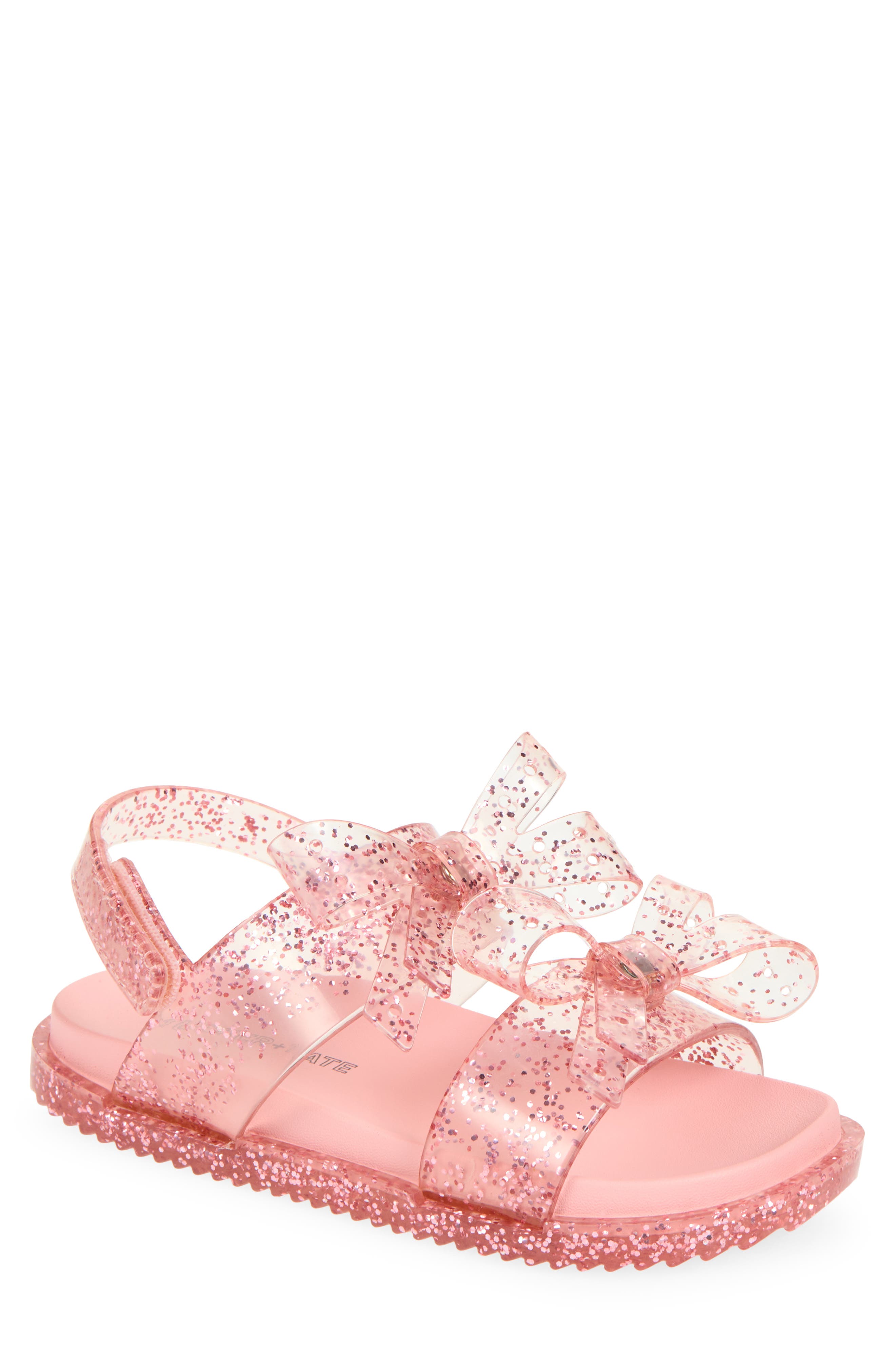 Kids' Meadow Jelly Sandal, Main, color, PINK GLITTER
