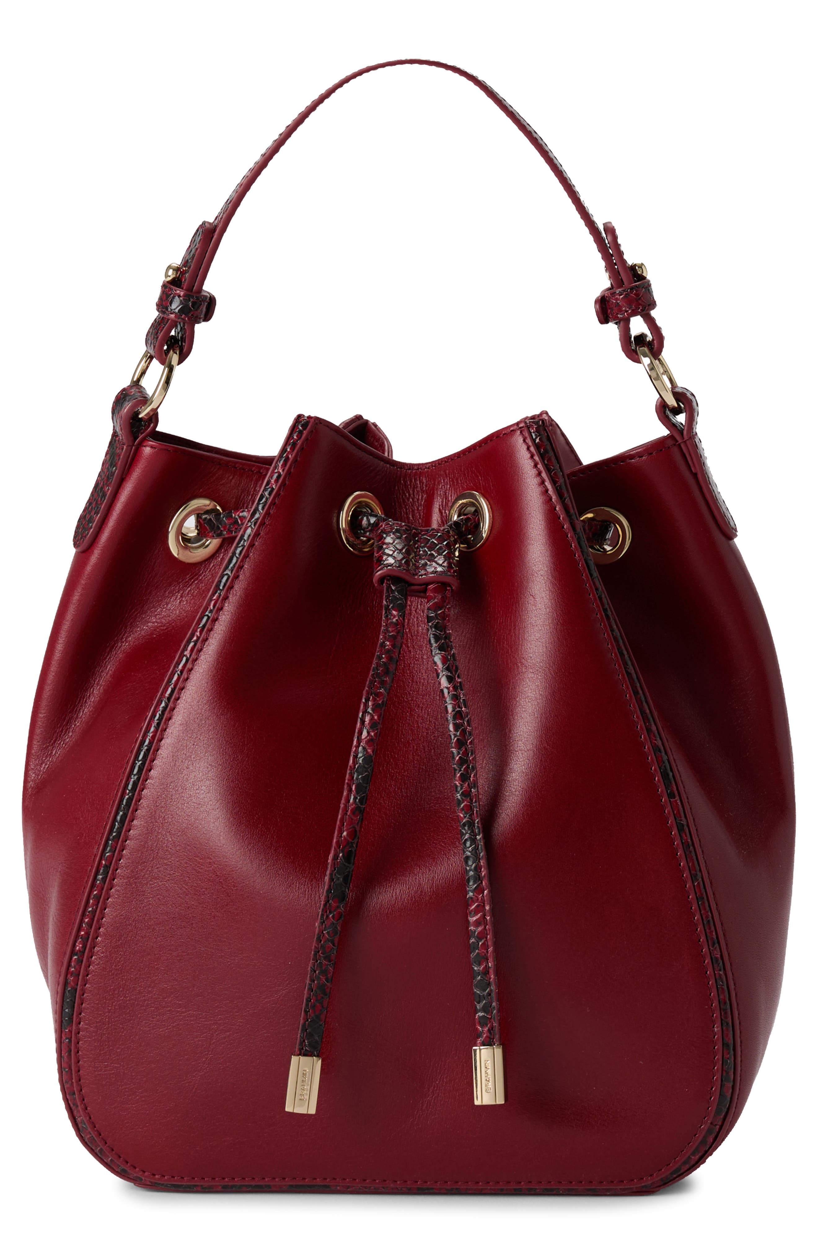 Brahmin Melinda Leather Bucket Bag, Alternate, color, 