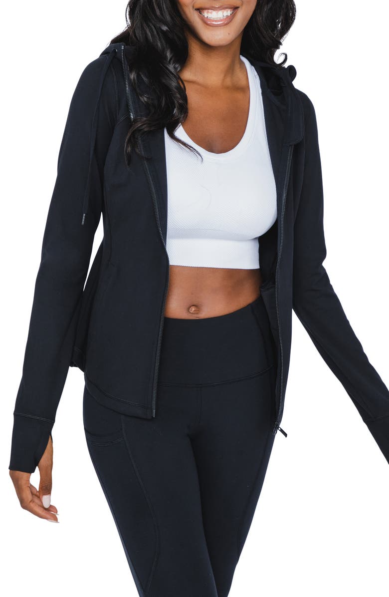 Pull D’entraînement Yogalicious Lux Bleu – Capuche Femme, Taille L