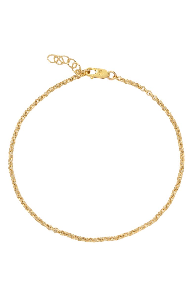 MADE BY MARY Rolo Chain Bracelet, Main, color, Gold Filled