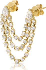 Anita Ko Bianca 18k Gold Diamond Double Earrings