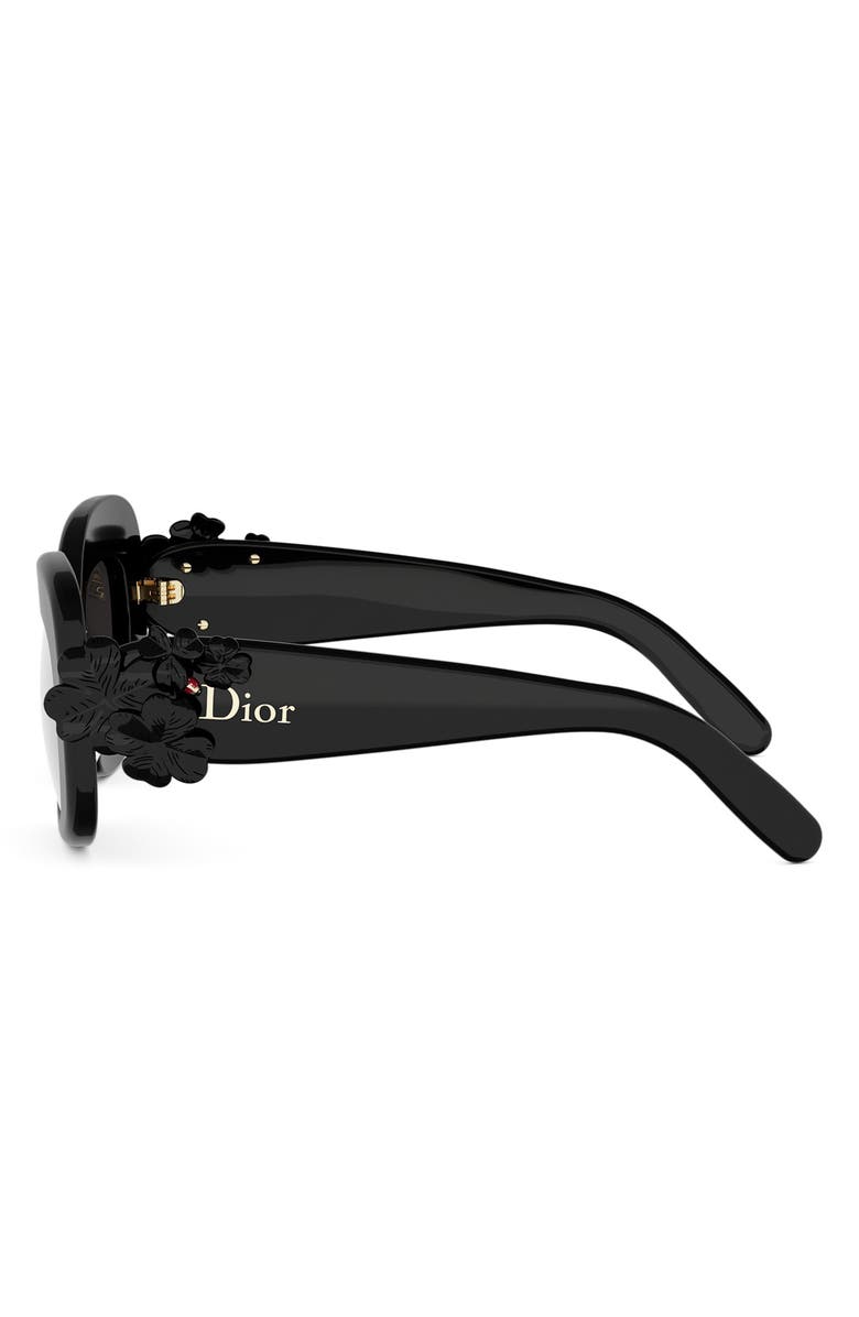 DIOR 'Dior Clover S3I 51mm Gradient Butterfly Sunglasses, Alternate, color, Shiny Black / Gradient Smoke