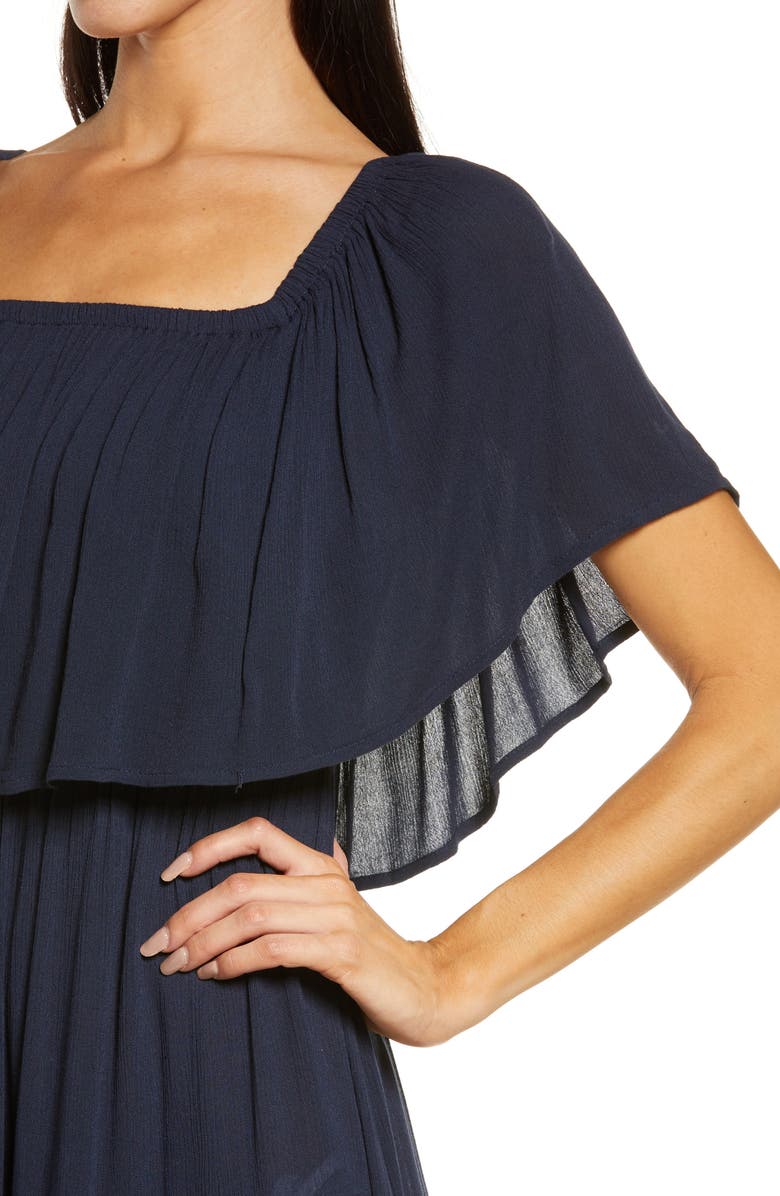 Elan Off the Shoulder Ruffle Cover-Up Maxi Dress, Alternate, color,