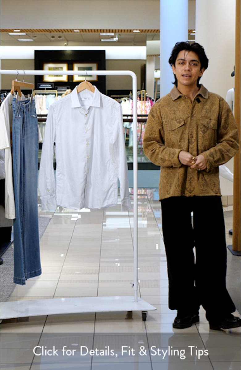 Slim Fit Stripe Button-Up Shirt, sales video thumbnail