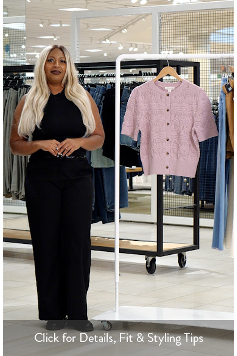 Short Sleeve Pointelle Cardigan video