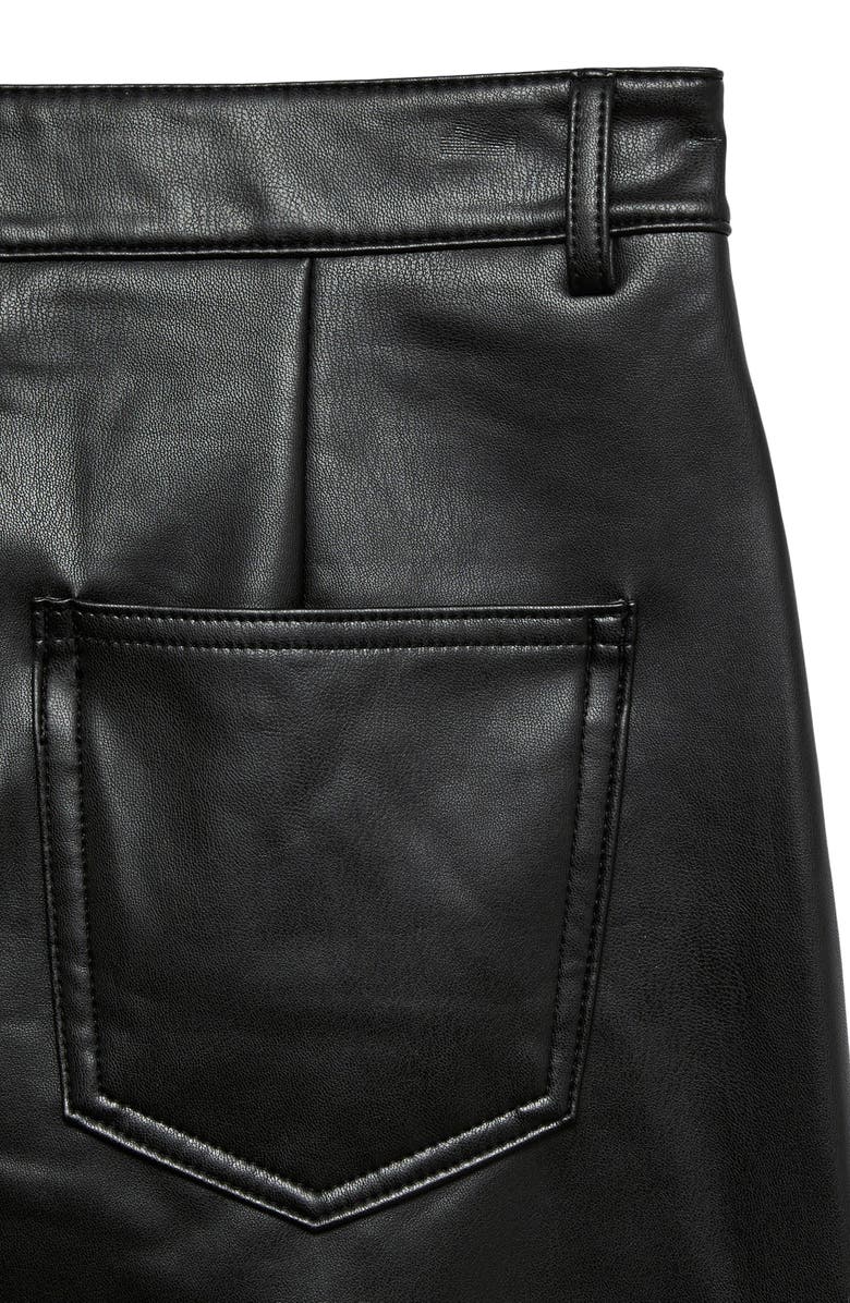 VERO MODA Veri High Waist Faux Leather Skirt, Alternate, color, Black