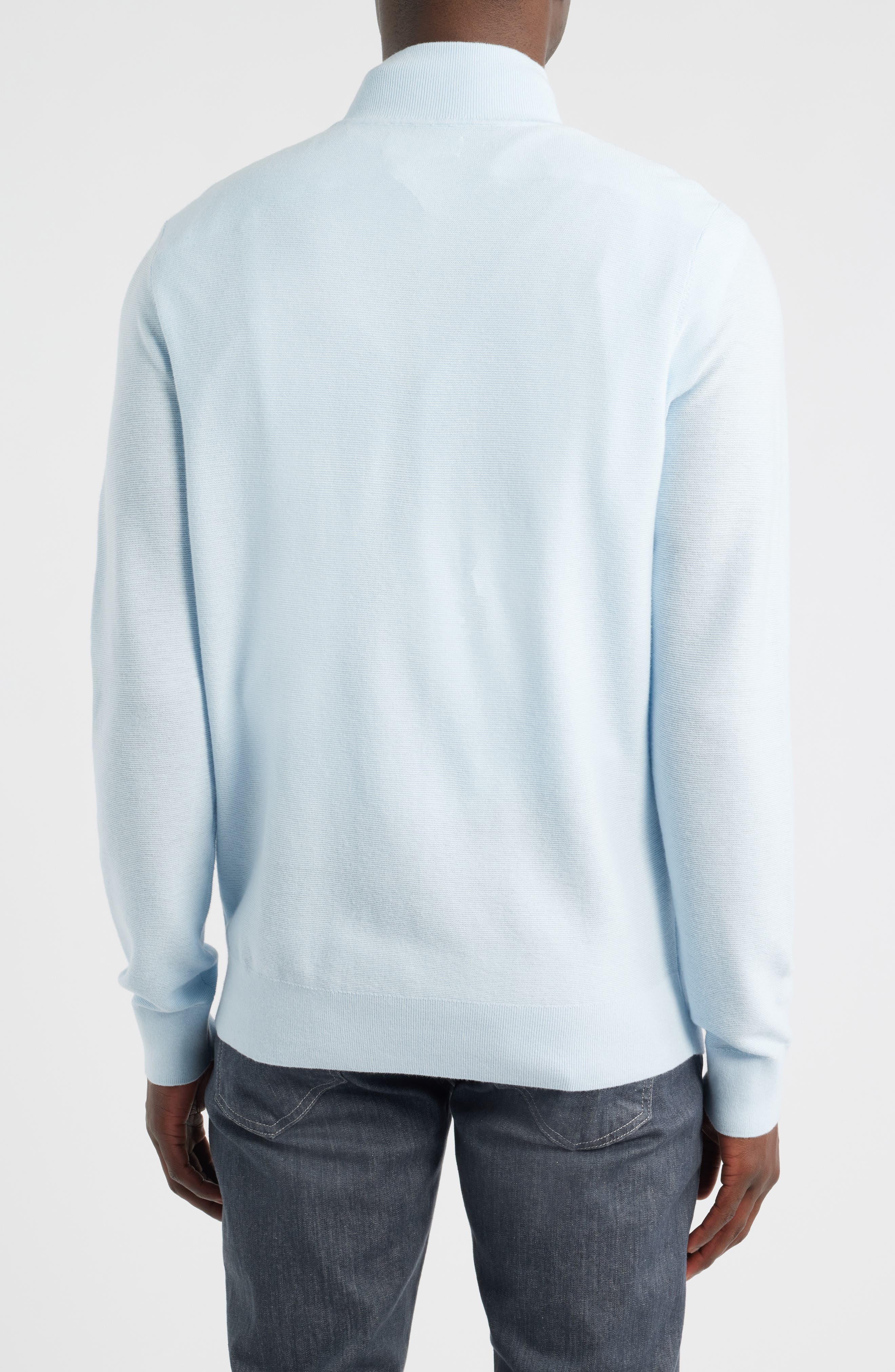 Cotton & Silk Quarter Zip Sweater - image 4