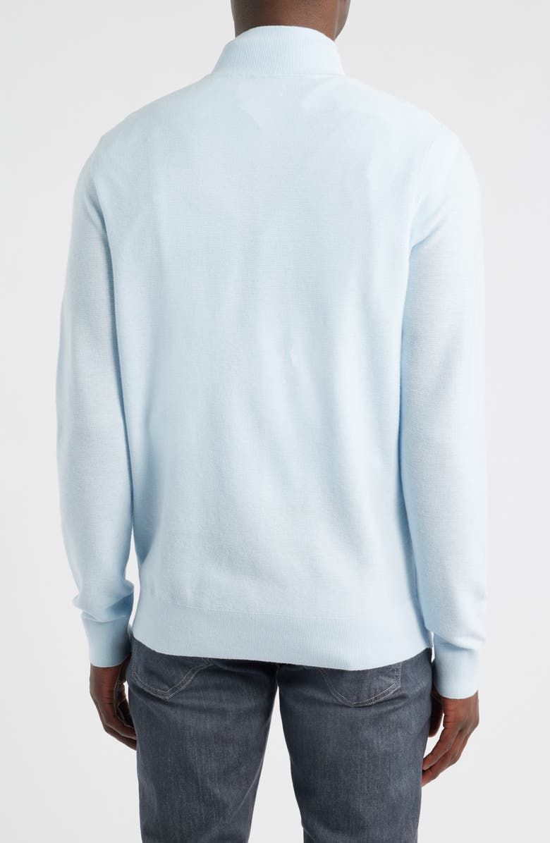Nordstrom Cotton & Silk Quarter Zip Sweater, Alternate, color, Blue Diamond