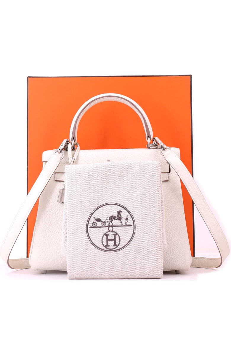 Pre-Owned Hermes Kelly Handbag Light Togo with Palladium Hardware 25, Alternate, color, Mushroom