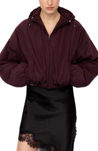 Oversize Hooded Crop Zip Jacket