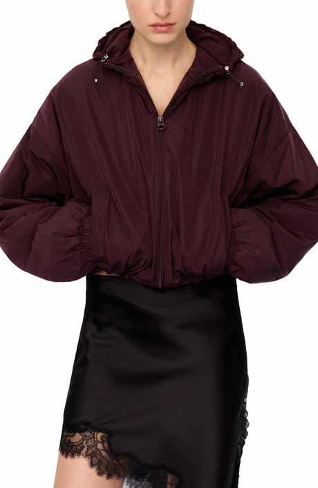 Oversize Hooded Crop Zip Jacket