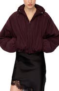 MANGO Oversize Hooded Crop Zip Jacket