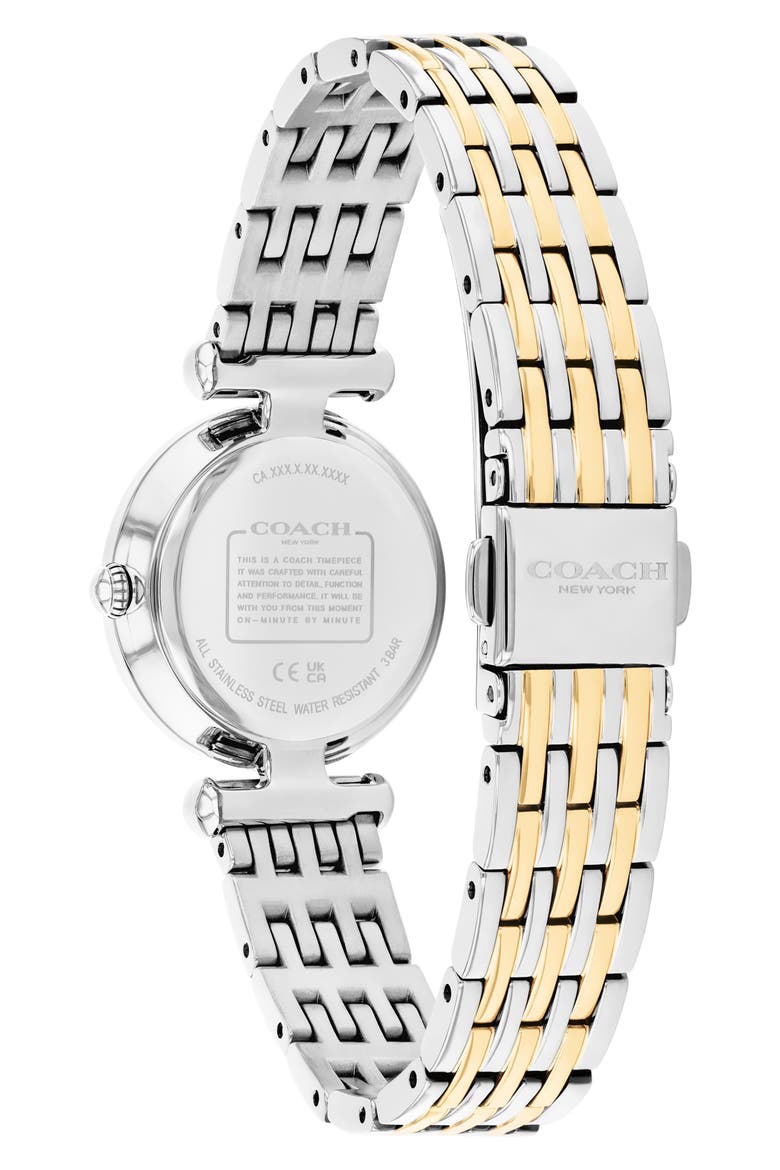 Cary Crystal Two Tone Bracelet Watch, Alternate, color, TWO TONE