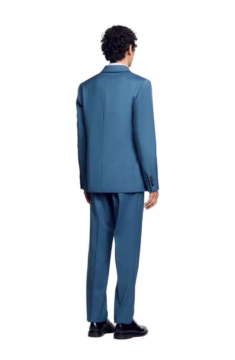 SANDRO Wool suit jacket, Alternate, color, Thunderstorm Blue