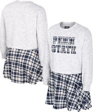 COLOSSEUM Girls Youth Colosseum Gray Penn State Nittany Lions Marceline Plaid Skirt and Top Set