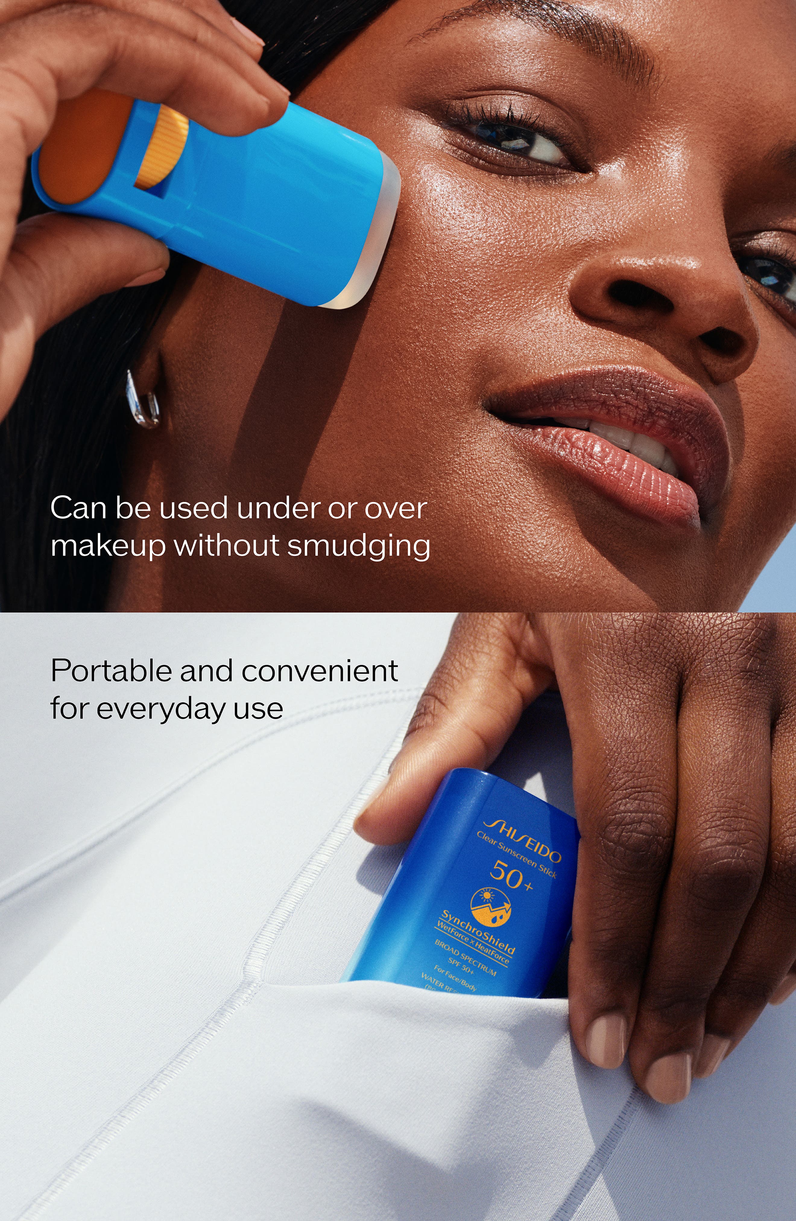 Shiseido Clear Sunscreen Stick SPF 50+ for Face & Body (Women