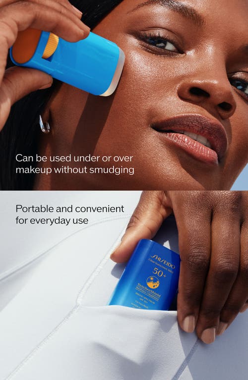Shiseido Clear Sunscreen Stick Spf 50+ For Face & Body In Transparent