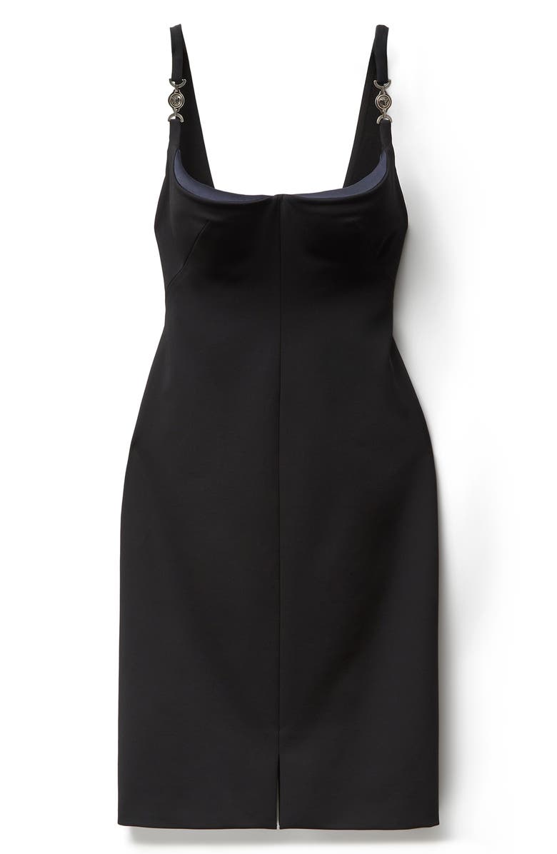 Versace Compact Jersey Cocktail Dress, Alternate, color, Nero Deep Dark Navy