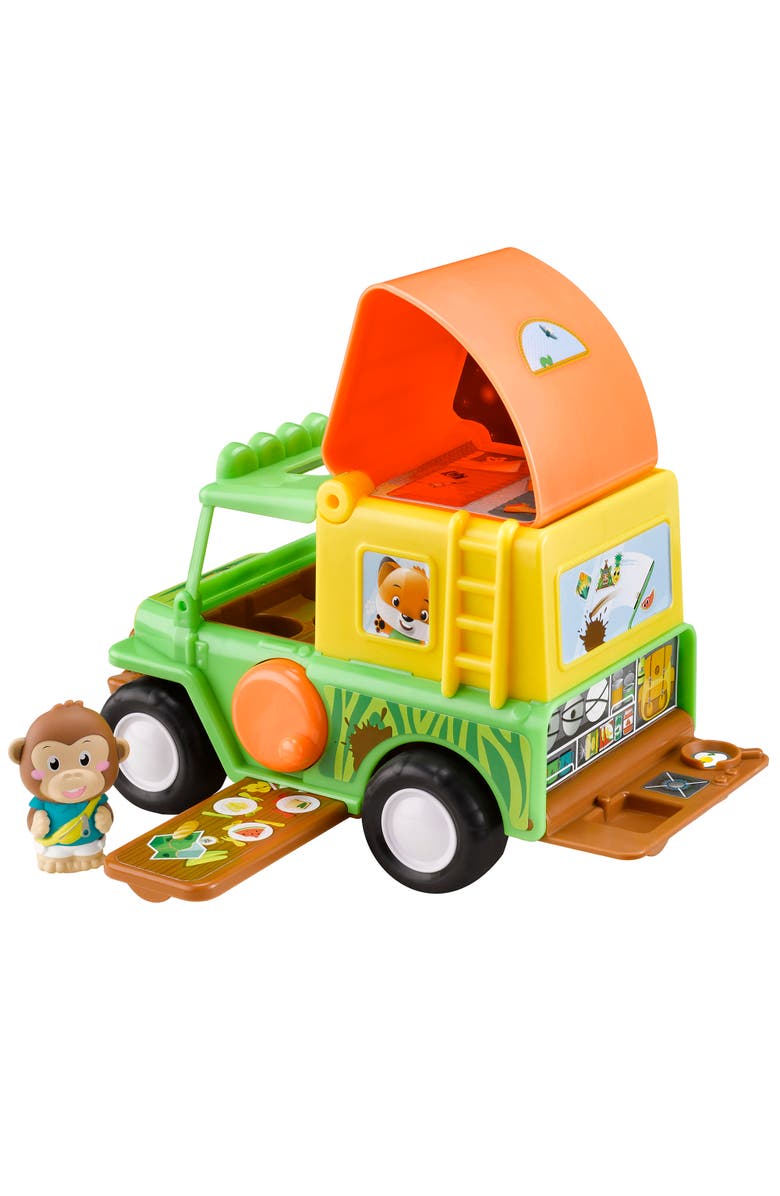 Timber Tots Safari Jeep 4X4 Vehicle, Monkey Figure, Main, color, Multicolored