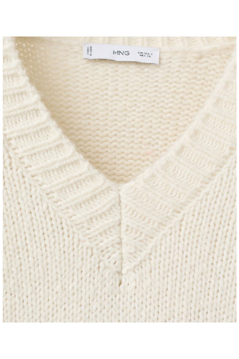 Selection Chunky V-Neck Sweater, Alternate, color, ECRU