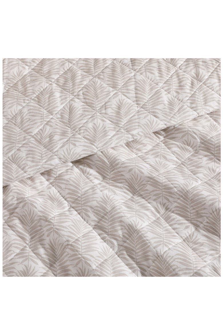 Bahama Fronds Quilt & Pillow Sham Set, Alternate, color, BEIGE