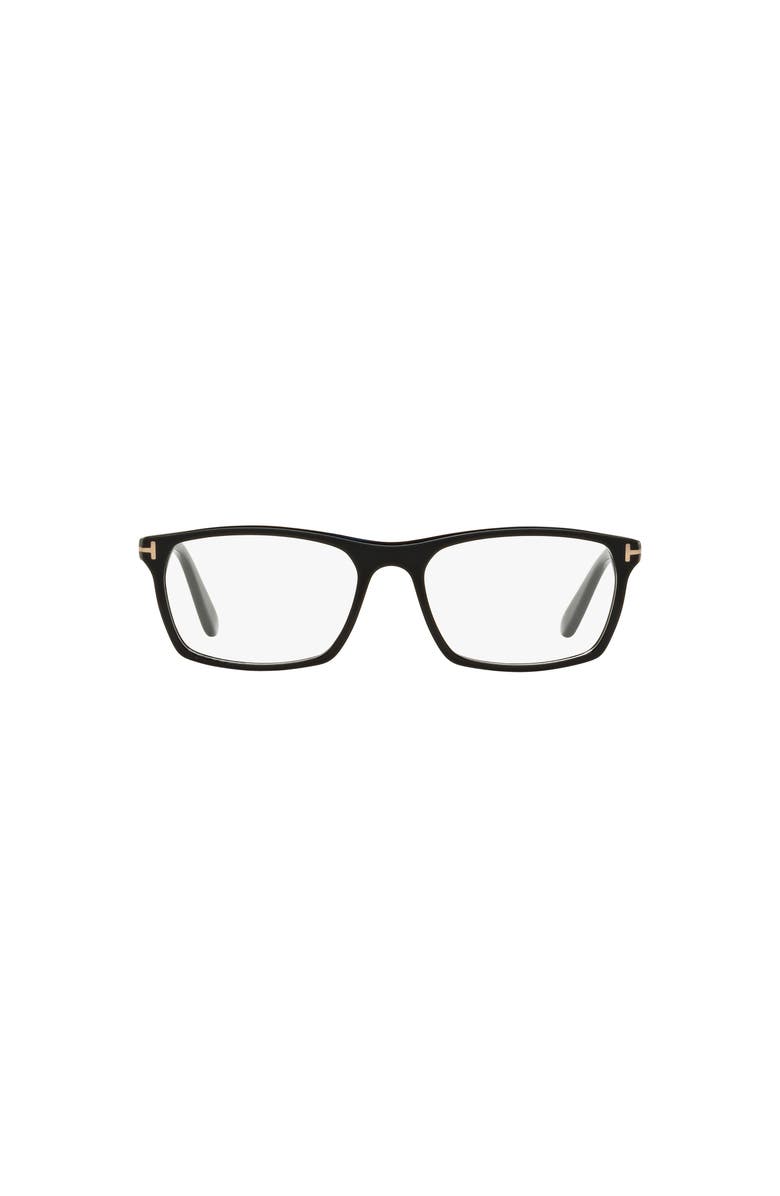 TOM FORD 56mm Rectangle optical glasses, Alternate, color, Black