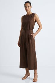 Exquise Owen Pocket Zipper Culotte Linen Pants