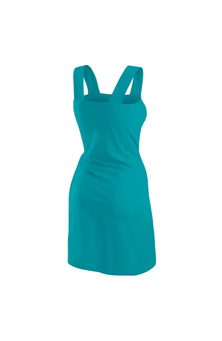 WEAR by Erin Andrews Women's WEAR by Erin Andrews  Aqua Miami Dolphins Wrap Dress, Alternate, color, Aqua