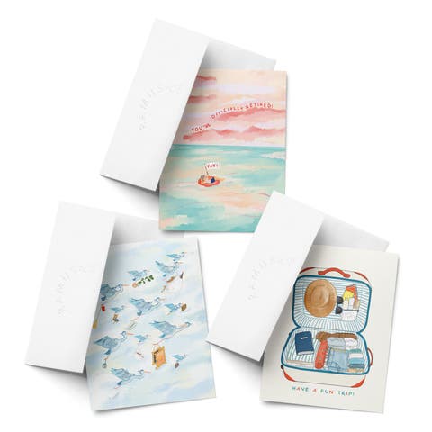 Celebration/Graduation Greeting Card Pack Sets (3 ct, Assorted) Retired Yay, Bird Migration, Have a Fun Trip