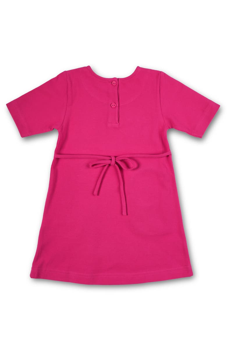 Pique Knit Dress With Flower Dots, Alternate, color, Pink, Multicolor