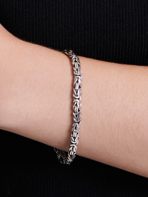 Devata Borobudur Oval Chain Bracelet In Silver