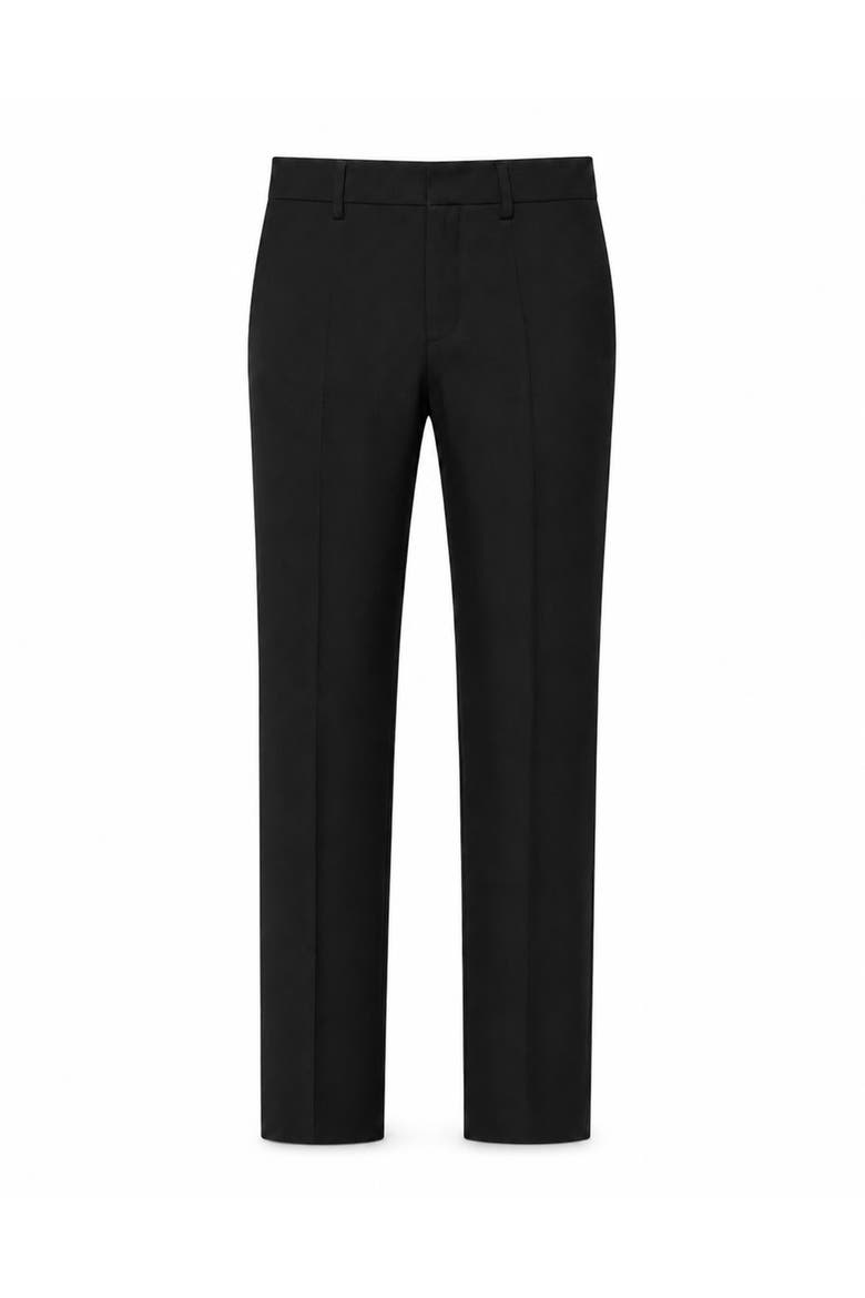Trousers Straight Fit Women, Main, color, black