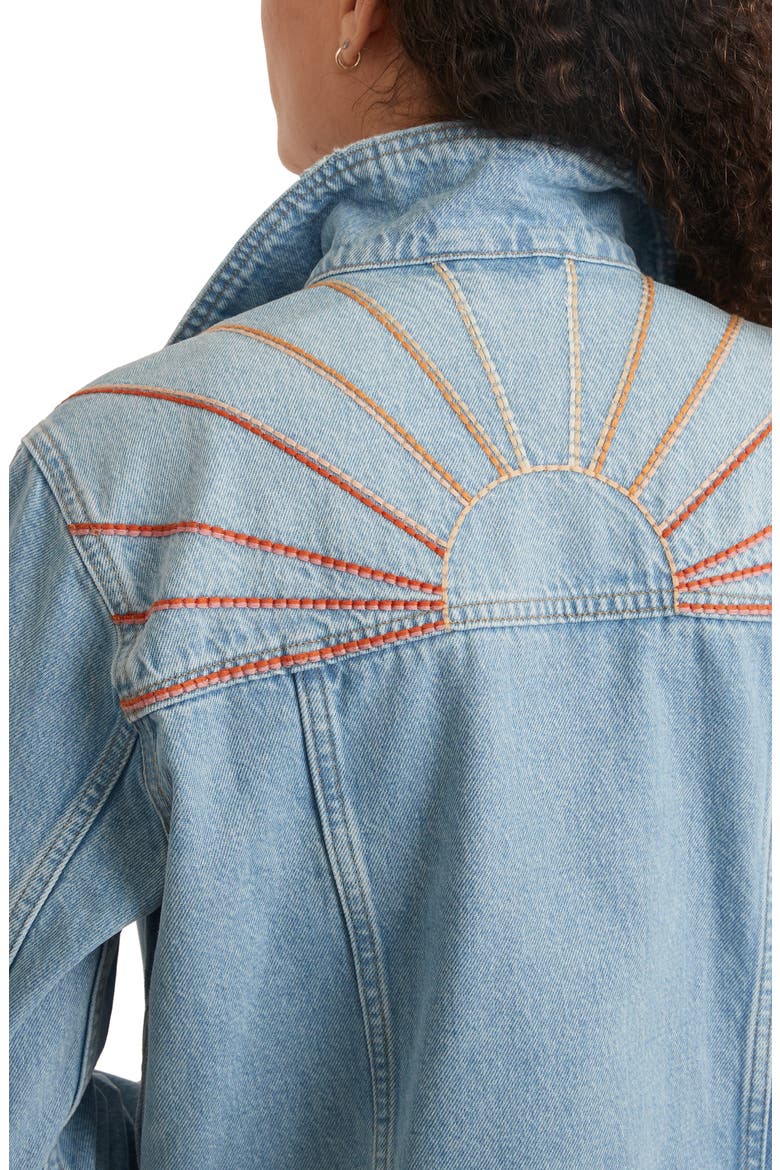 Embroidered Denim Jacket, Alternate, color, LIGHT DENIM