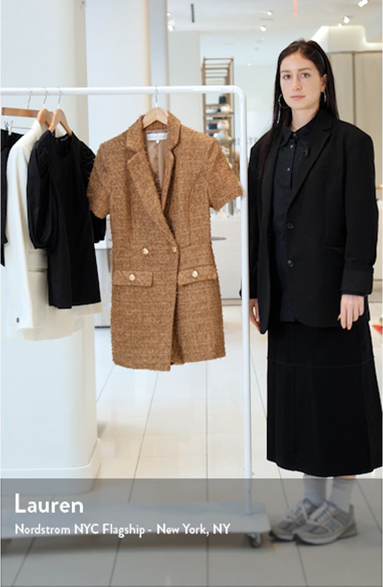 Double Breasted Tweed Romper, sales video thumbnail