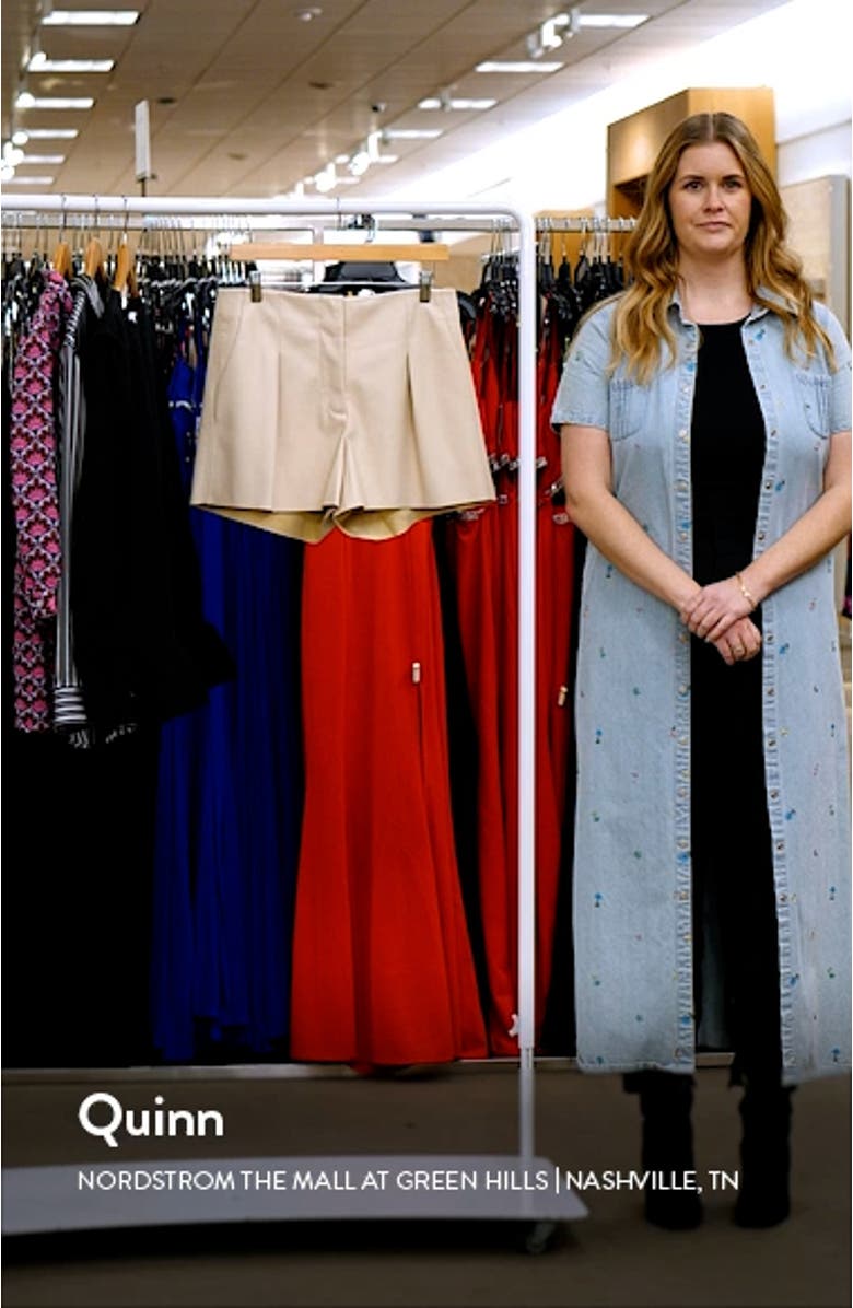 Pleated Faux Leather Shorts, sales video thumbnail