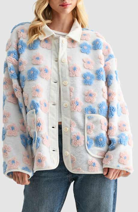 Floral High Pile Fleece Jacket