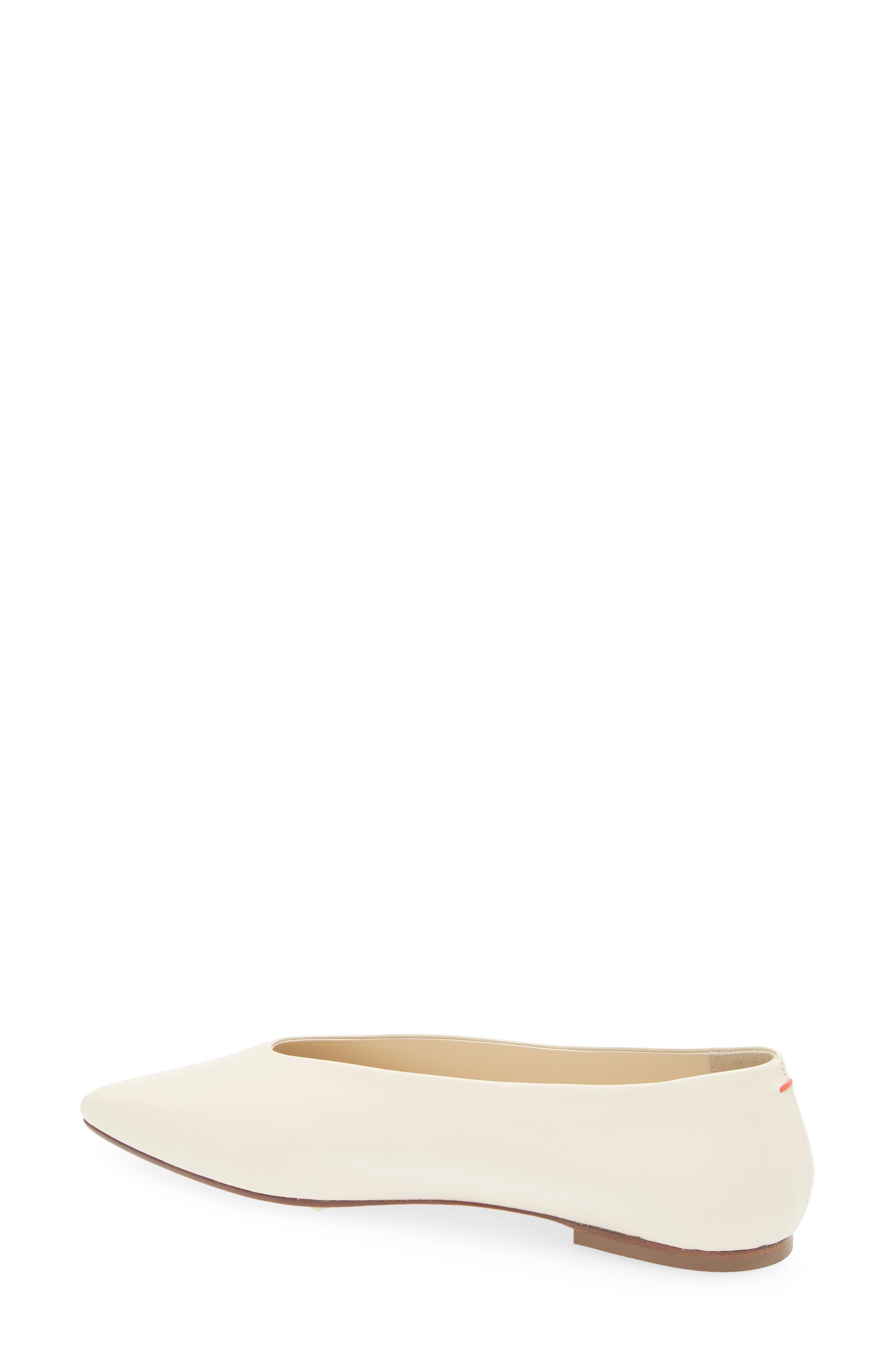 aeyde Betty Pointed Toe Flat, Alternate, color, Creamy