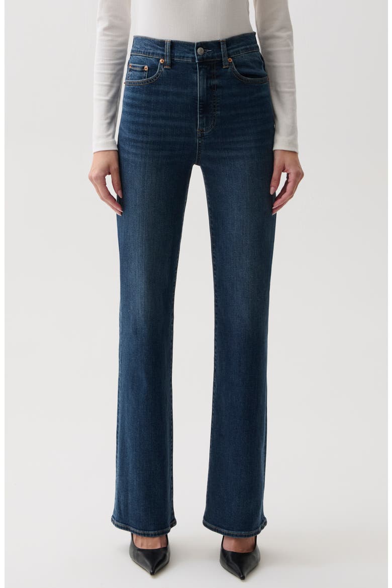 Evie High Waist Slim Bootcut Jeans, Main, color, BLUEBIRD