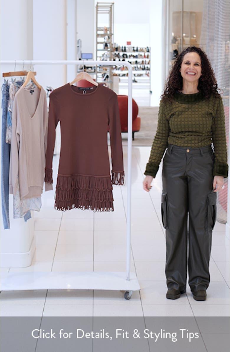 Loop Fringe Long Sleeve Minidress, sales video thumbnail