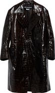 Junya Watanabe Croc Embossed Faux Leather Trench Coat