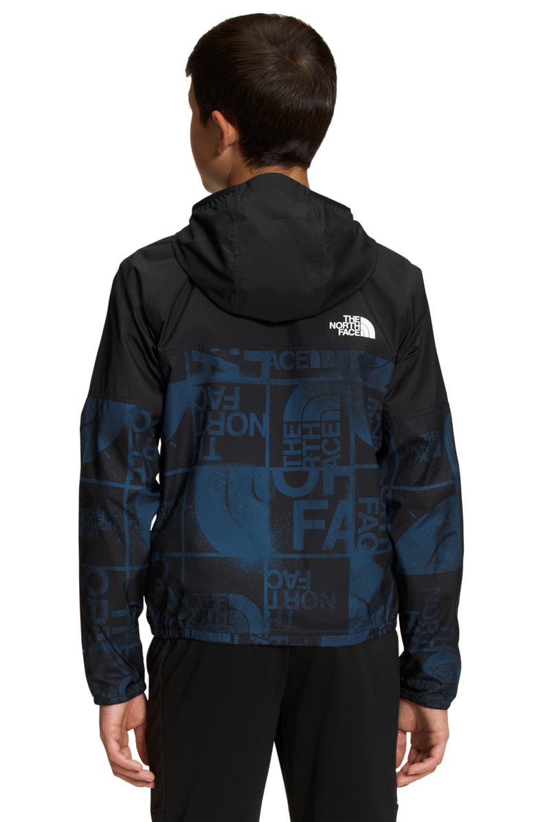 The North Face Kids' Never Stop Print WindWall Water Repellent Hooded Jacket, Alternate, color, 